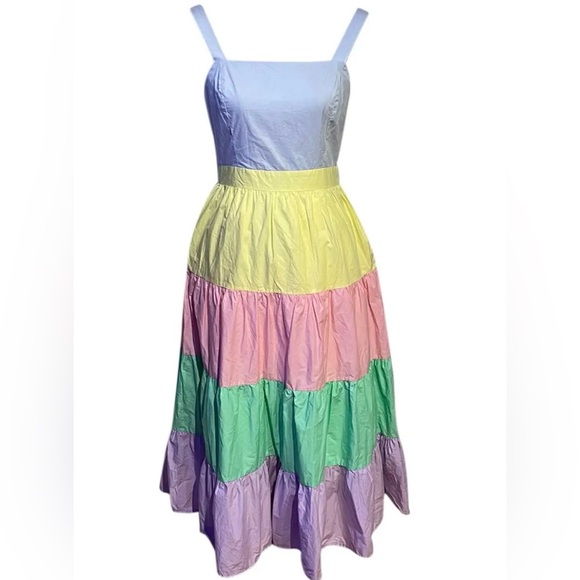 English Factory Color Block Midi / Maxi Dress - Picture 7 of 11